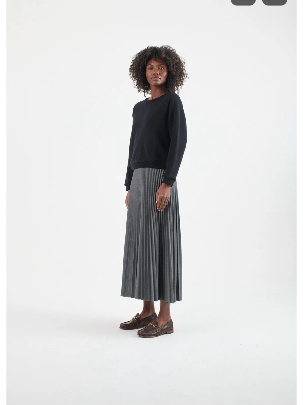 Jamie Haller Women’s Gray Pleated Skirt